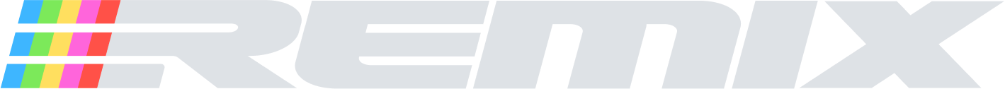 Remix Racing wordmark, dark mode