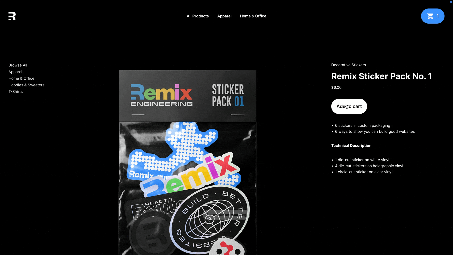 Optimistic cart UI showing items in the cart before they are added to the database