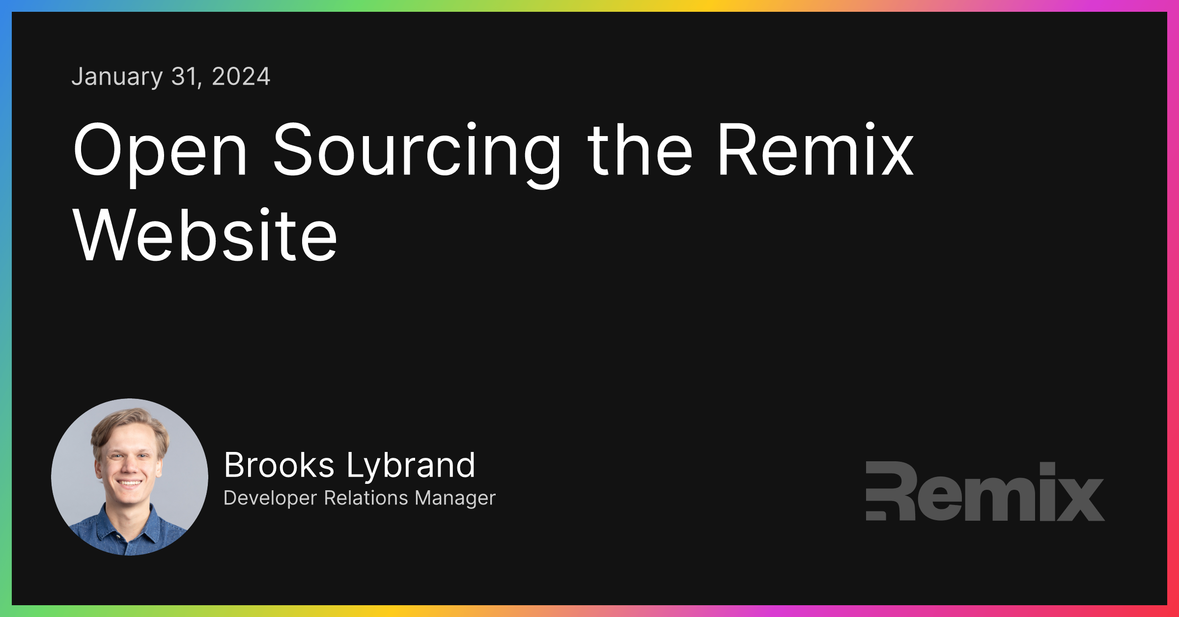 Open Sourcing the Remix Website