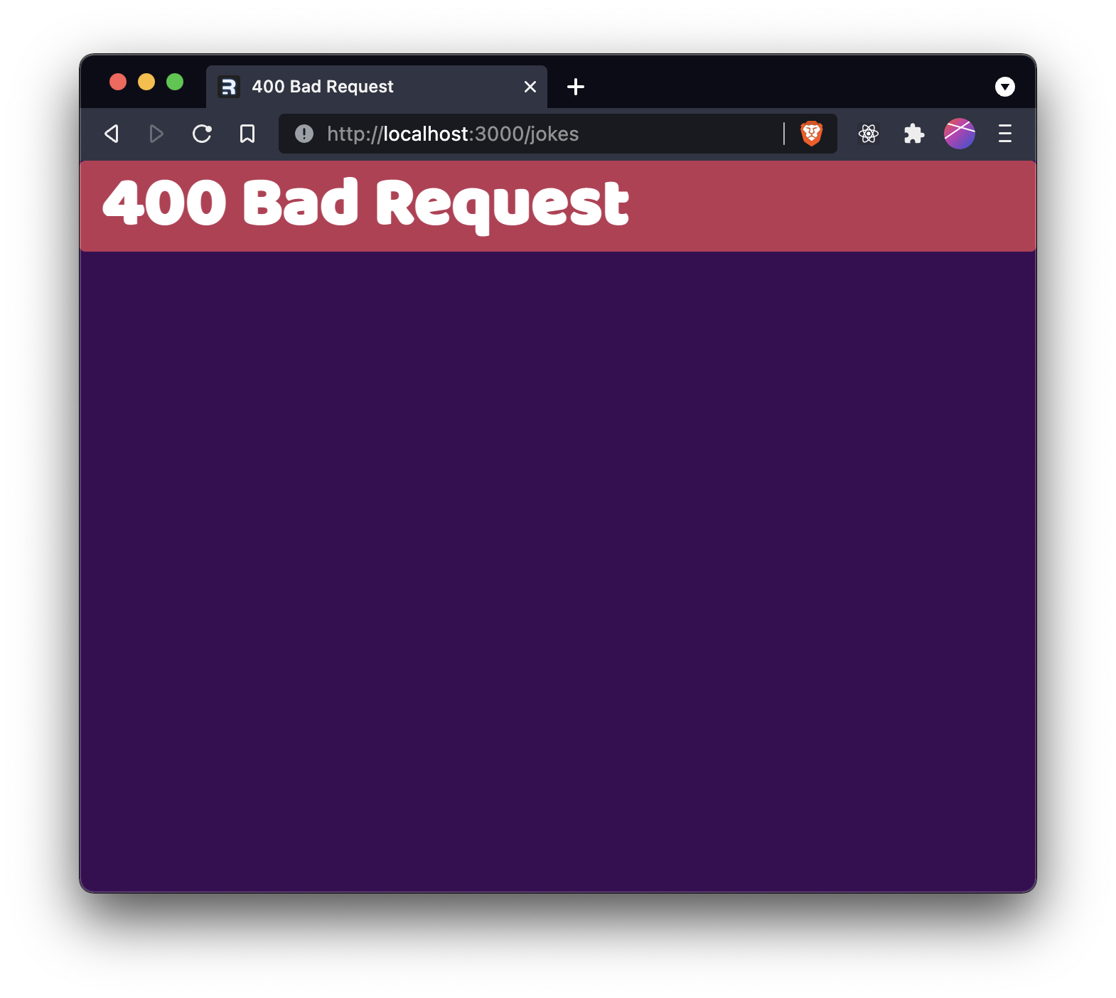 App 400 Bad Request