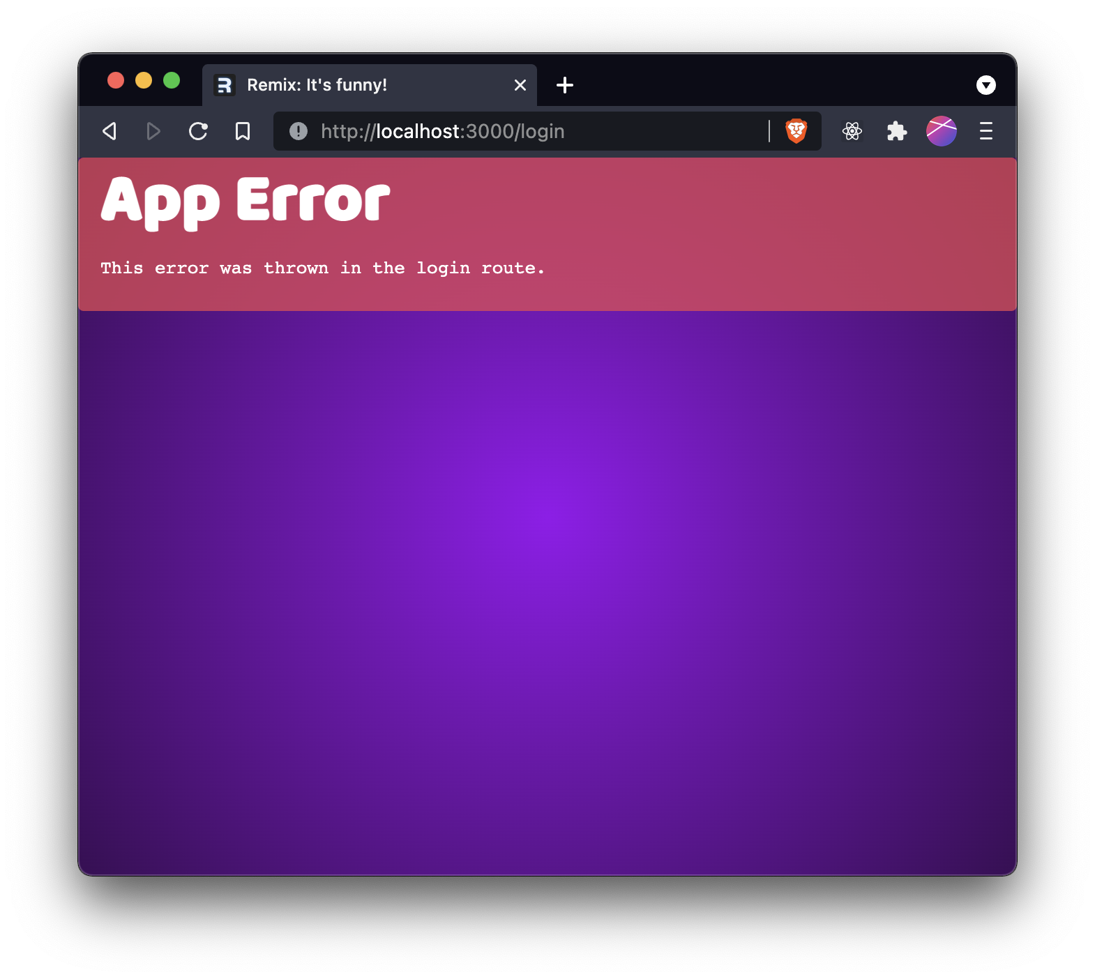 App error