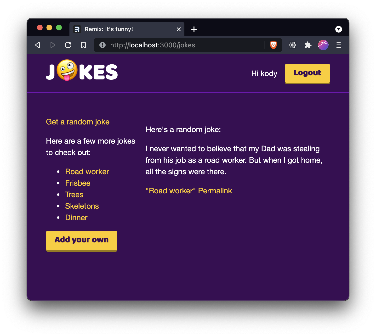 Jokes page nice and designed