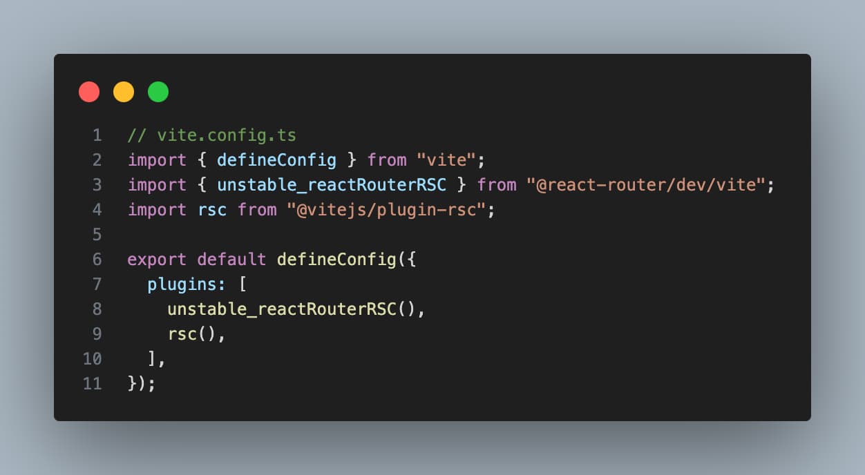 React Router framework mode Vite configuration